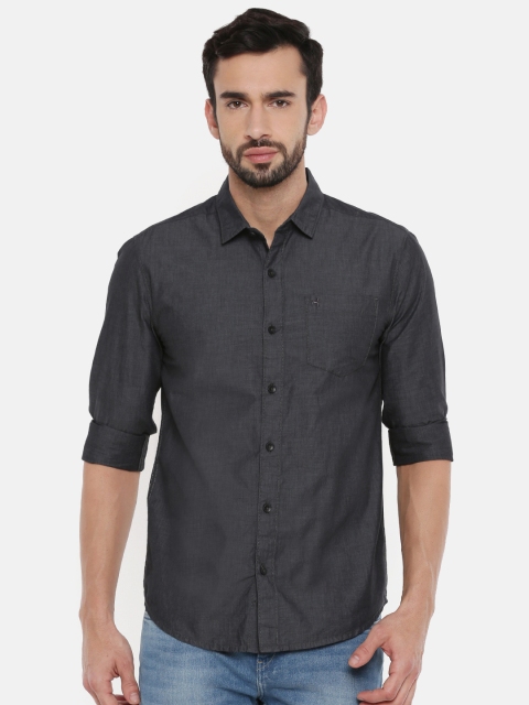 

Wrangler Men Black Slim Fit Solid Casual Shirt