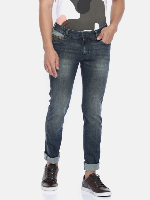 

Wrangler Men Blue Skanders Slim Fit Low-Rise Clean Look Stretchable Jeans