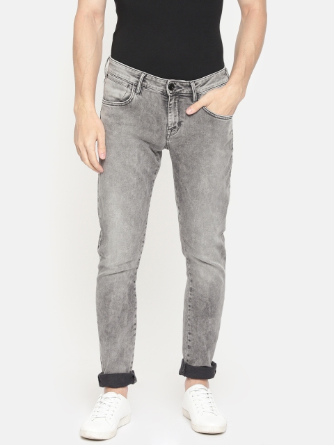 

Wrangler Men Grey Vegas Skinny Fit Low-Rise Clean Look Stretchable Jeans