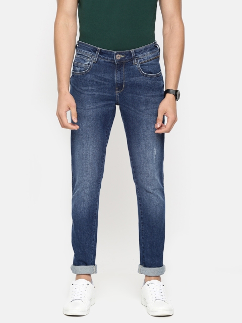 

Wrangler Men Blue Vegas Skinny Fit Low-Rise Low-Distress Stretchable Jeans