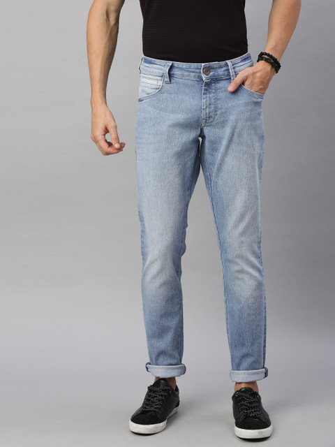

Wrangler Men Blue Rockville Regular Fit Low-Rise Clean Look Stretchable Jeans
