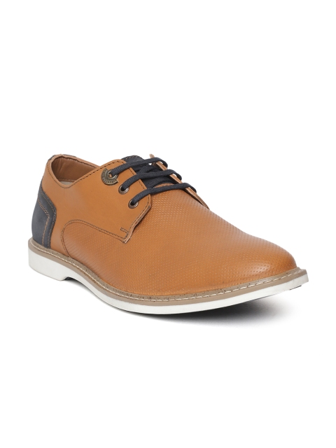 

Lee Cooper Men Tan Brown Leather Derbys