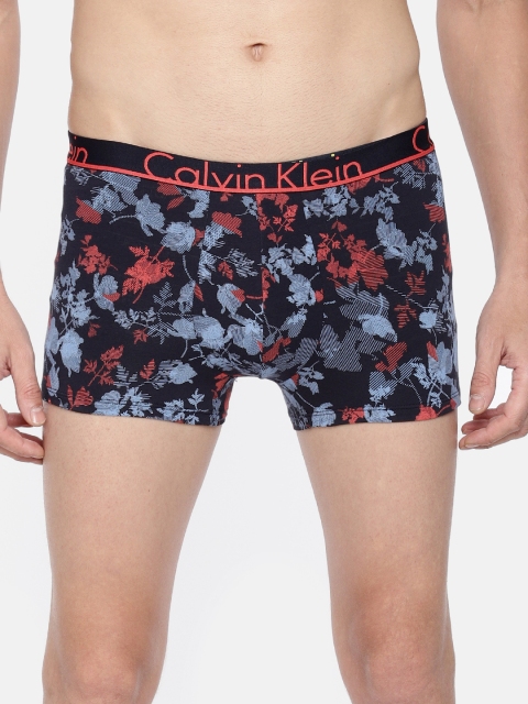 

Calvin Klein Underwear Men Navy Printed Trunks NU86381LK, Navy blue