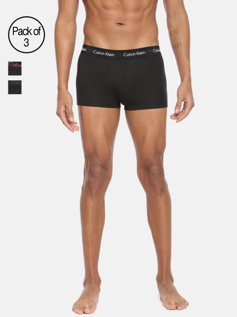 

Calvin Klein Underwear Men Pack of 3 Black Solid Trunks U2664GGF-GGF