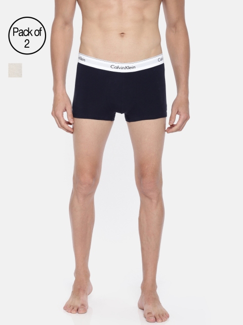 

Calvin Klein Underwear Men Pack of 2 Trunks NB1086PPQ-PPQ, Navy blue