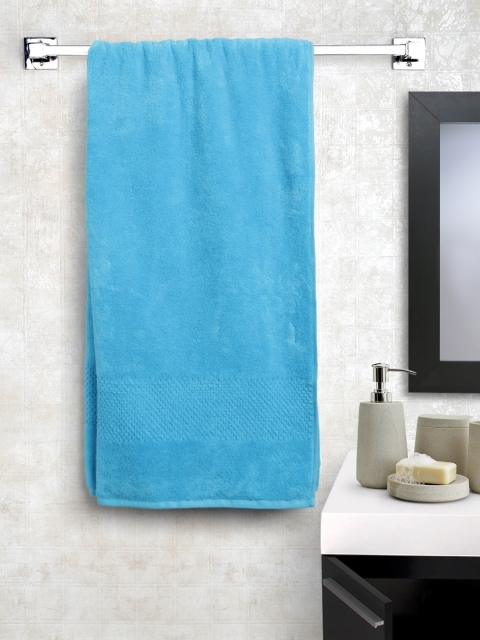 

SPACES Unisex Blue Solid Cotton 450 GSM Swift Dry Bath Towel