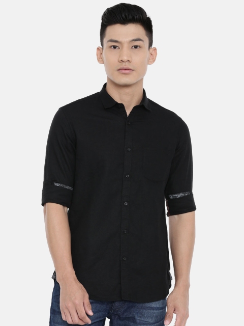 

Killer Men Black Slim Fit Solid Casual Shirt