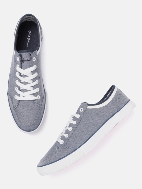 

Mast & Harbour Men Navy & White Sneakers, Navy blue