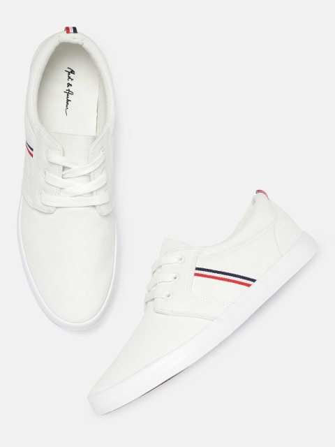 

Mast & Harbour Men White Solid Sneakers
