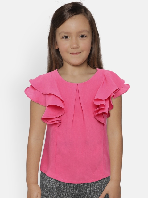 

Peppermint Girls Pink Solid Top