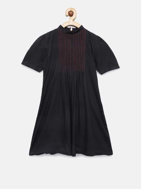 

Sangria Girls Black Solid A-Line Dress