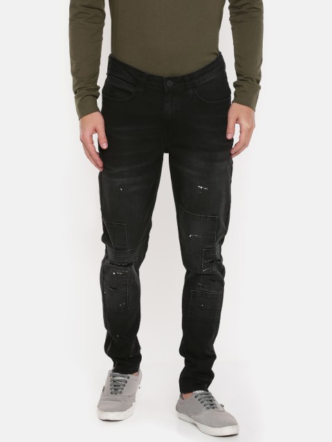 

SKULT by Shahid Kapoor Men Black Skinny Fit Mid-Rise Clean Look Stretchable Jeans