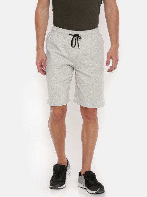 

SKULT by Shahid Kapoor Men Grey Solid Regular Fit Regular Shorts