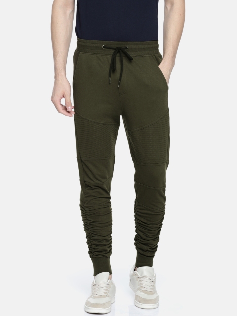 

SKULT By Shahid Kapoor Men Olive Green Solid Joggers