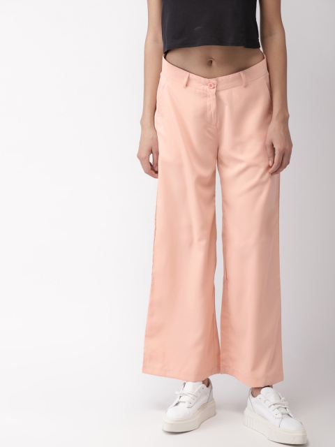 

Harvard Women Pink Regular Fit Solid Parallel Trousers