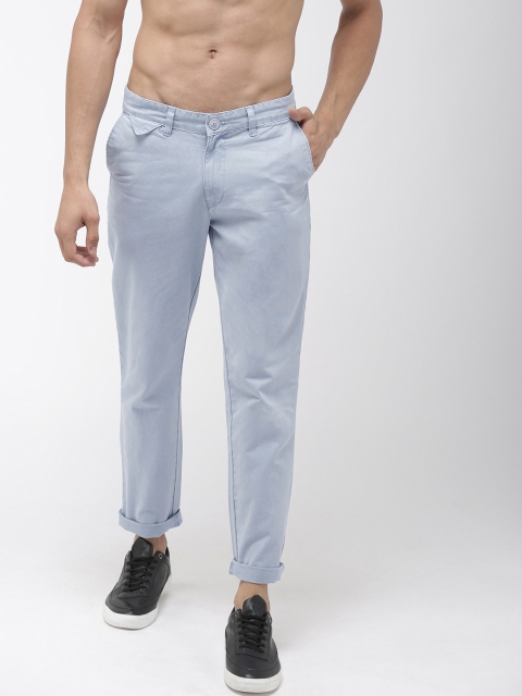 

Harvard Men Blue Slim Fit Solid Chinos