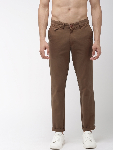 

Harvard Men Brown Regular Fit Solid Chinos