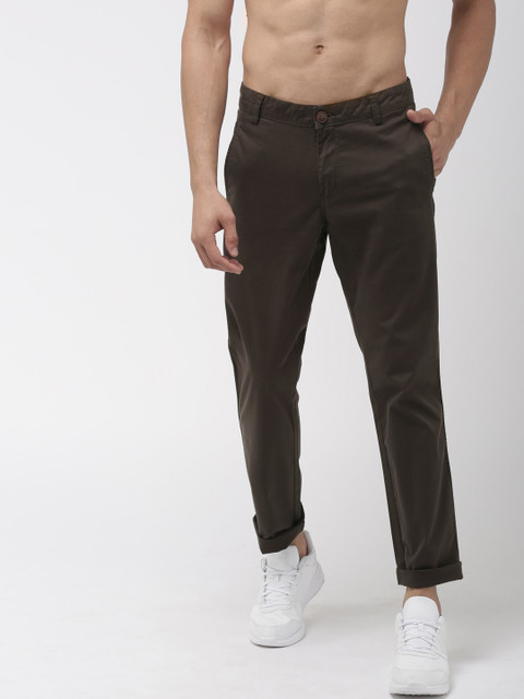 

Harvard Men Coffee Brown Slim Fit Solid Chinos