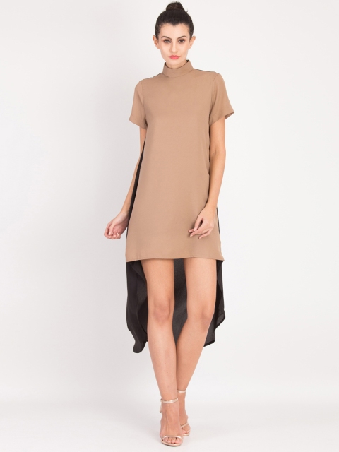 

Magzayra Women Black & Brown Colourblocked Sheath Dress