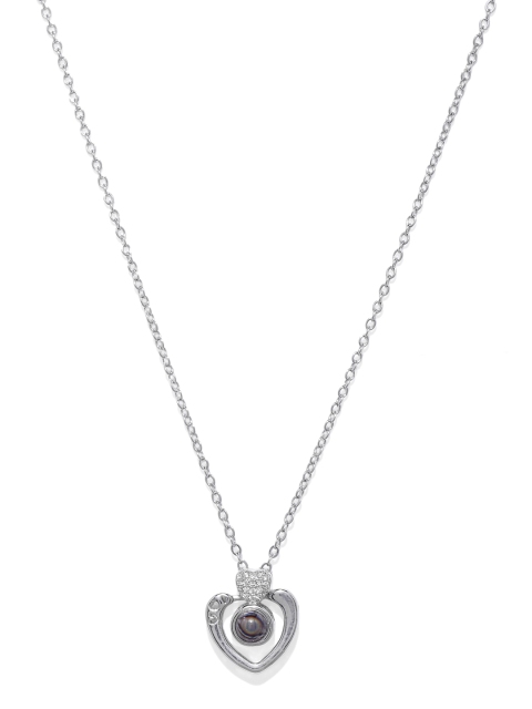 

Golden Peacock Silver-Toned Alloy Silver-Plated Necklace
