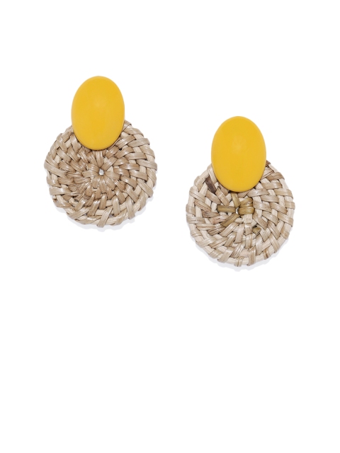

Golden Peacock Gold-Plated & Yellow Circular Studs
