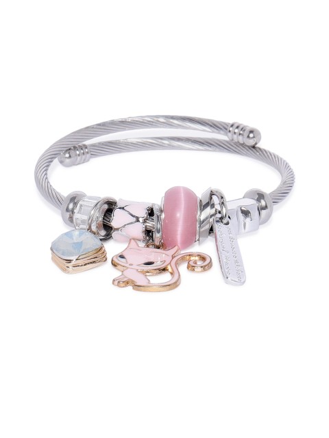 

Golden Peacock Silver-Toned Alloy Wraparound Bracelet