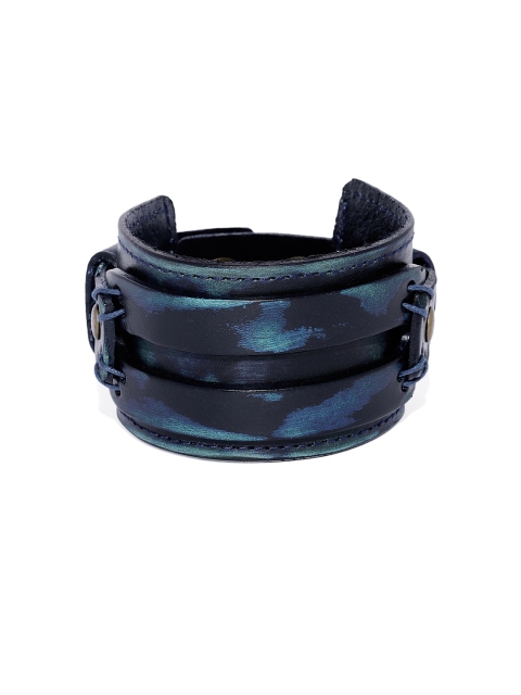 

Golden Peacock Blue Wraparound Bracelet