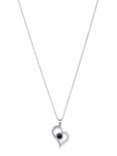 

Golden Peacock Silver-Toned Alloy Silver-Plated Necklace