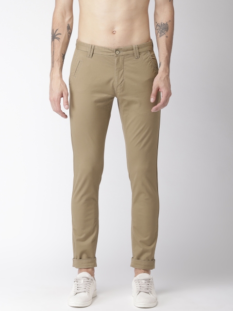 

Flying Machine Men Khaki Super Slim Fit Solid Chinos