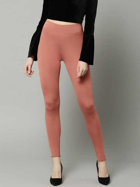 

Marks & Spencer Women Dusty Pink Solid High-Rise Leggings