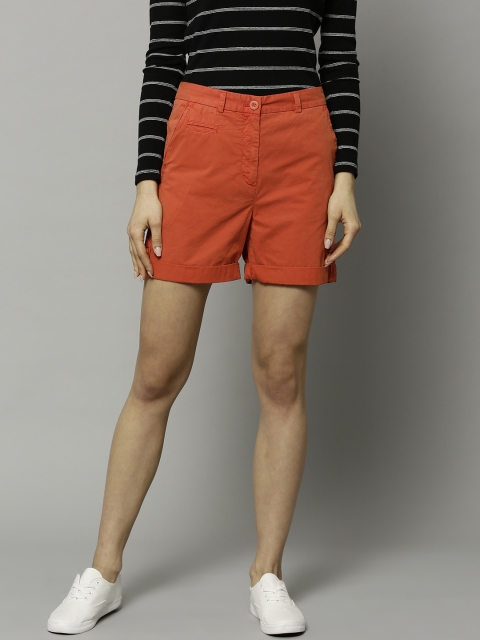 

Marks & Spencer Women Orange Solid Regular Fit Chino Shorts