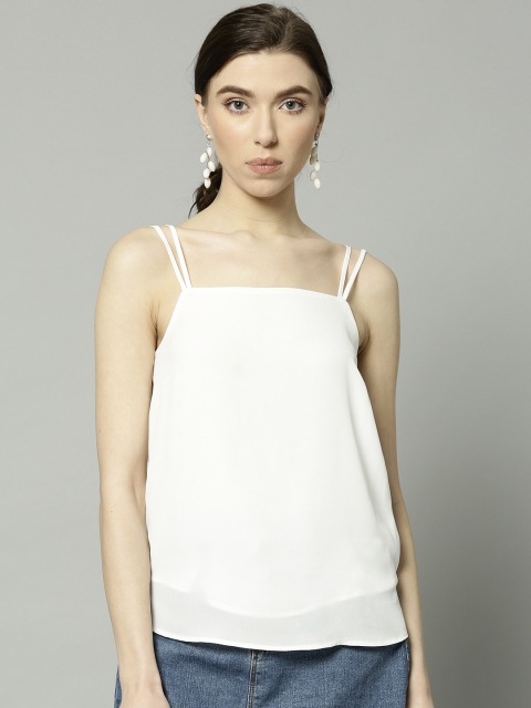 

Marks & Spencer Women White Solid A-Line Top
