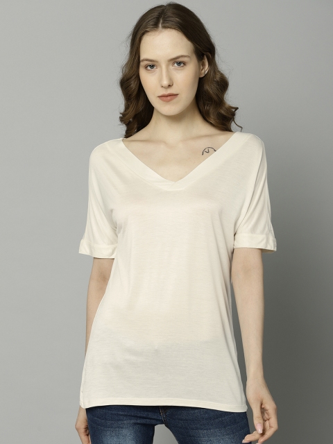 

Marks & Spencer Women Off-White Solid Top