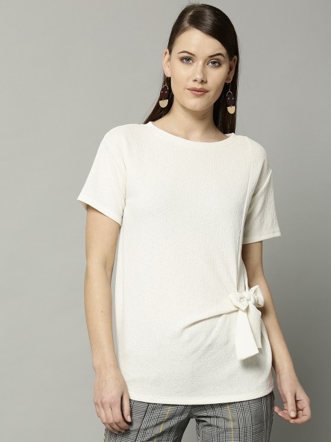 

Marks & Spencer Women Off-White Solid Top