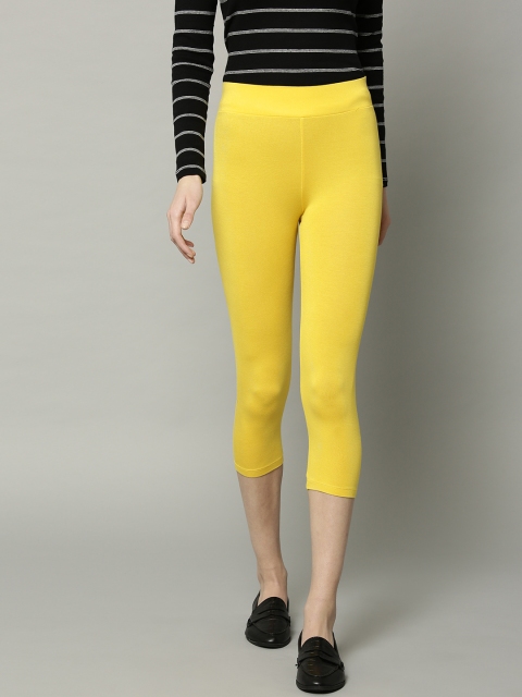 

Marks & Spencer Women Yellow 3/4th Length Leggings