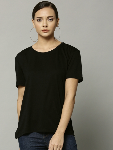 

Marks & Spencer Women Black Solid Round Neck T-shirt