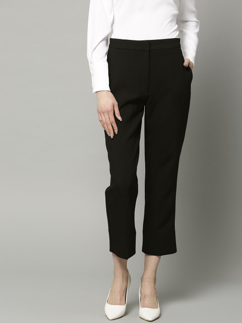 

Marks & Spencer Women Black Cropped Trousers
