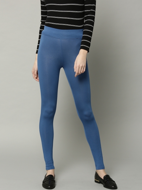 

Marks & Spencer Women Blue Solid Leggings
