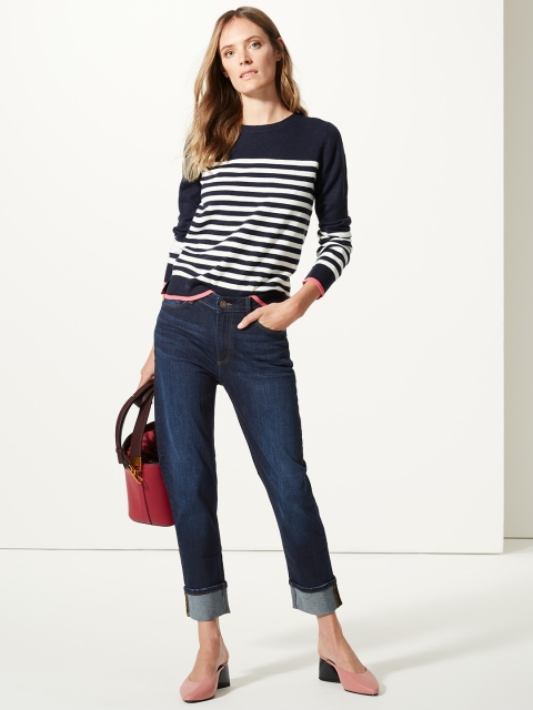 

Marks & Spencer Women Blue Regular Fit Mid-Rise Clean Look Jeans