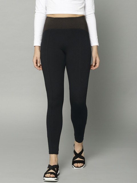 

Marks & Spencer Women Black Slim Fit Solid Treggings