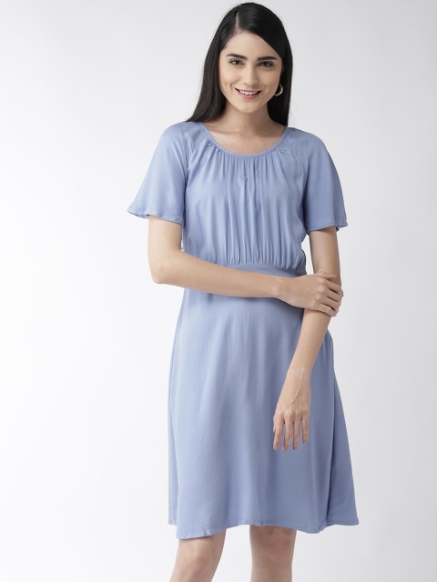 

Marks & Spencer Women Blue Solid Blouson Dress