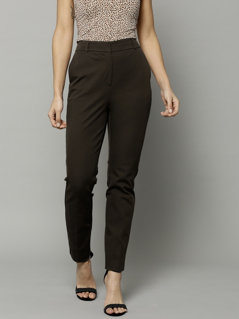 

Marks & Spencer Women Coffee Brown Slim Fit Solid Regular Trousers