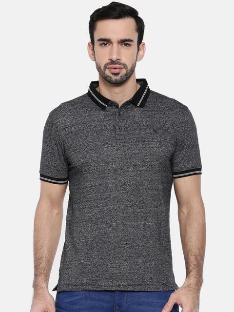 

Wrangler Men Black Solid Polo Collar T-shirt