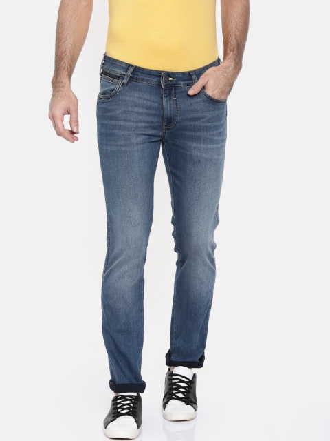 

Wrangler Men Blue Skander Slim Fit Low-Rise Clean Look Stretchable Jeans