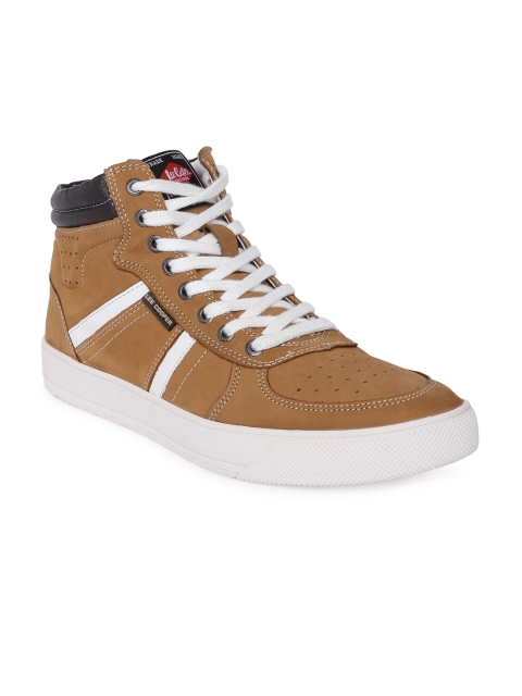 

Lee Cooper Men Camel Brown Leather Sneakers