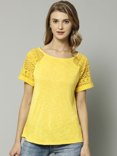 

Marks & Spencer Women Yellow Solid Top