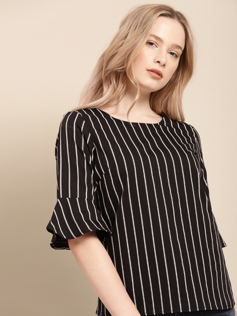 

ether Women Black & White Striped Top