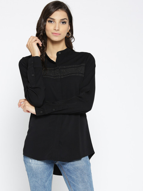 

Harley-Davidson Women Black Regular Fit Solid Casual Shirt