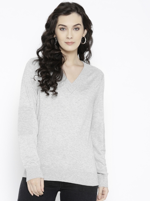 

Harley-Davidson Women Grey Melange Solid Pullover