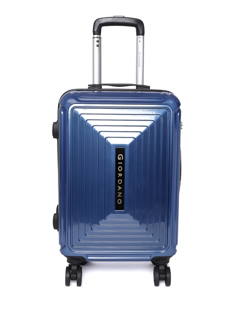 

GIORDANO Unisex Navy Blue Textured Hard Cabin Trolley Bag